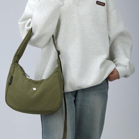 Nylon Crossbody Bag Waterproof Lightweight Casual Shoulder Hobo Tote - Picture 2 of 4